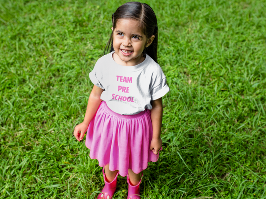 Team Preschool Girl Toddler Fine Jersey TeeTeam Preschool Toddler Fine Jersey Tee,TeamPreschool,PreschoolTee,BackToSchoolToddler,LittleLearner,ComfyKidsClothes,GiftForPreschooler