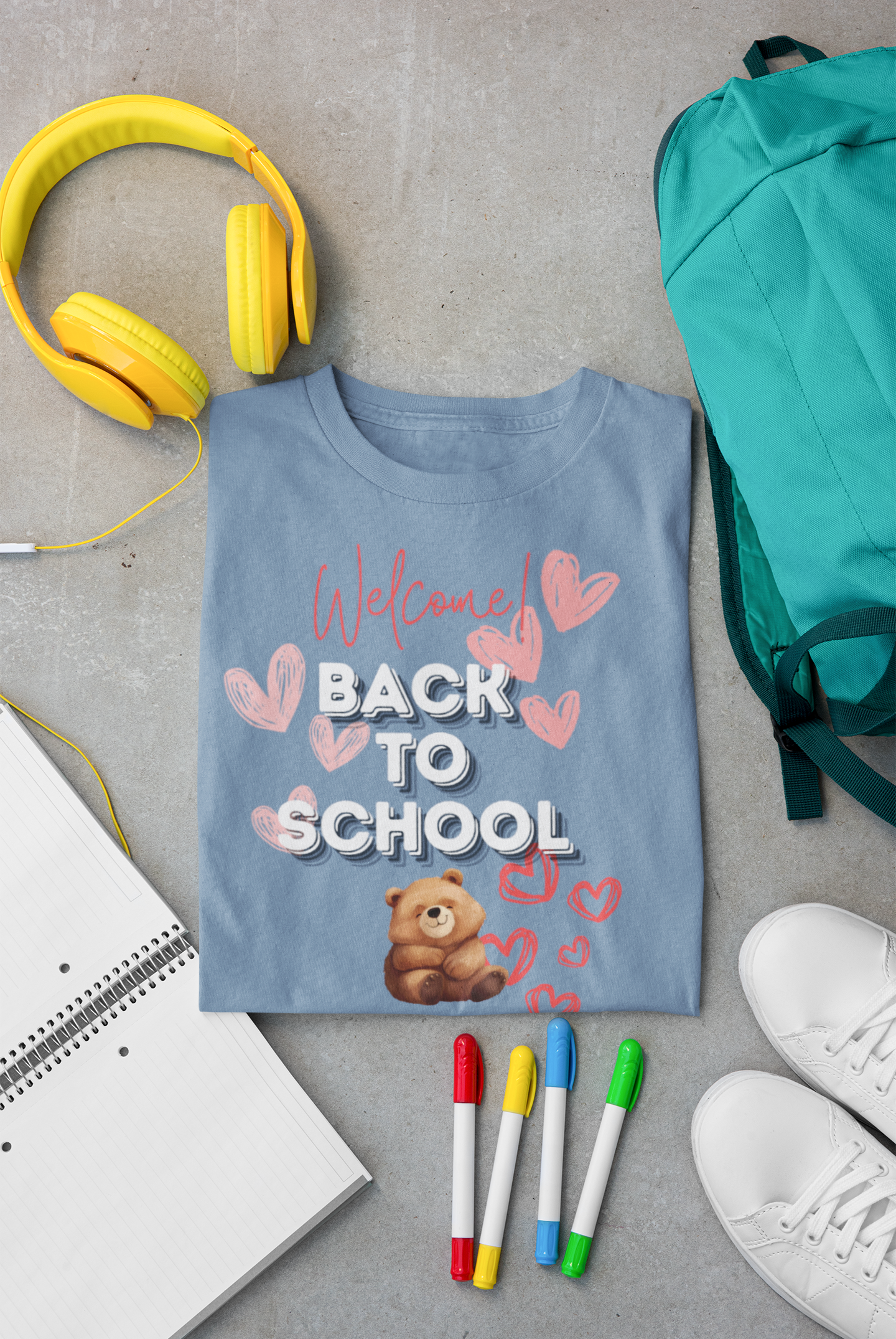 Welcome Back To School Girl Jersey Short Sleeve Tee
