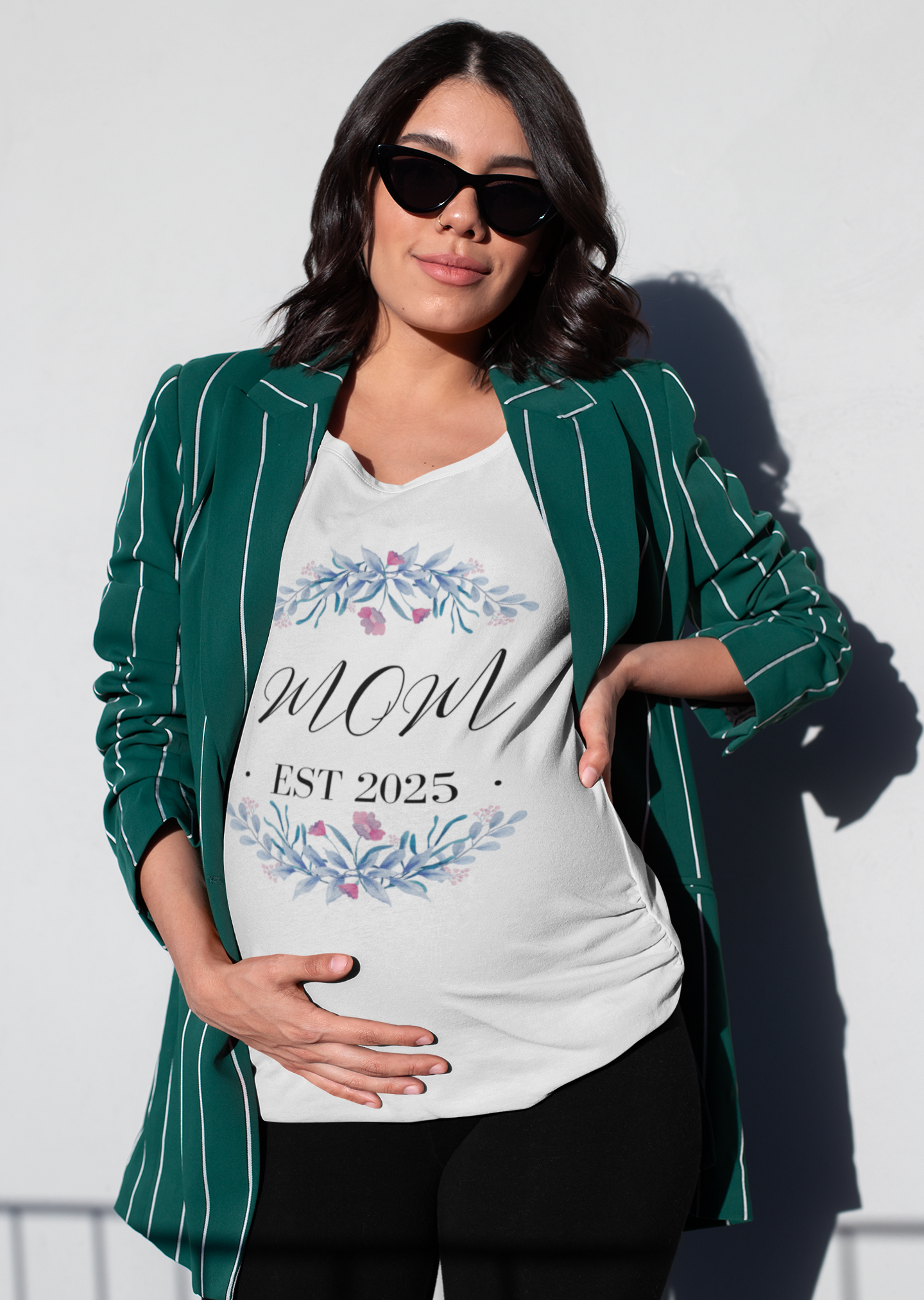 Floral Mom EST 2020 Tee- Mother's Day Gift