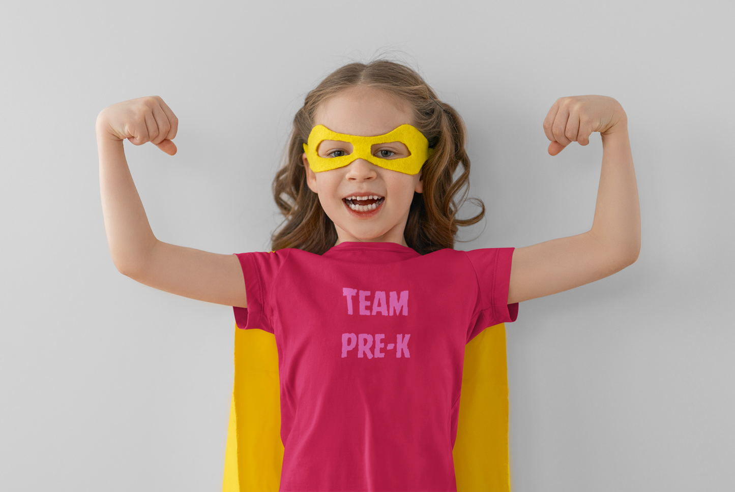 Pink Letters Pre-k Team Toddler Fine Jersey Tee-Back To School Toddler Shirt