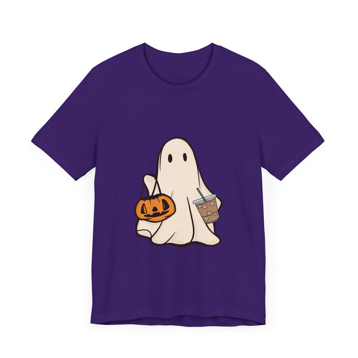 Сute Ghost Coffee Shirt Unisex Jersey Short Sleeve Tee