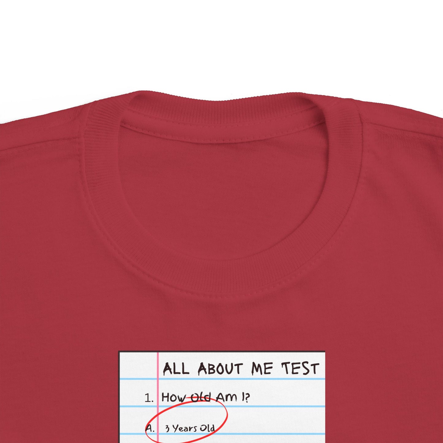 All About Me Test Preschool Toddler Fine Jersey Tee