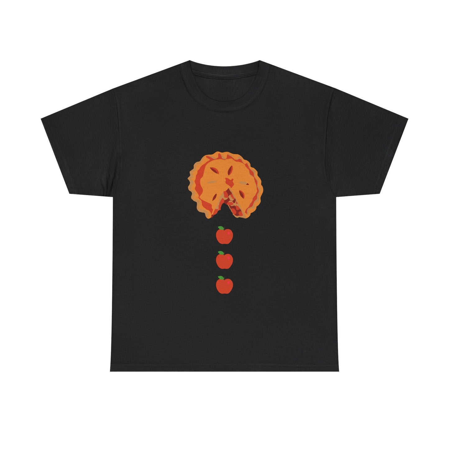 Apple Pacman Unisex Tee - Fun Fall Thanksgiving Theme Shirt
