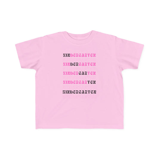 Kin-der-gar-ten Girl Toddler Fine Jersey Tee