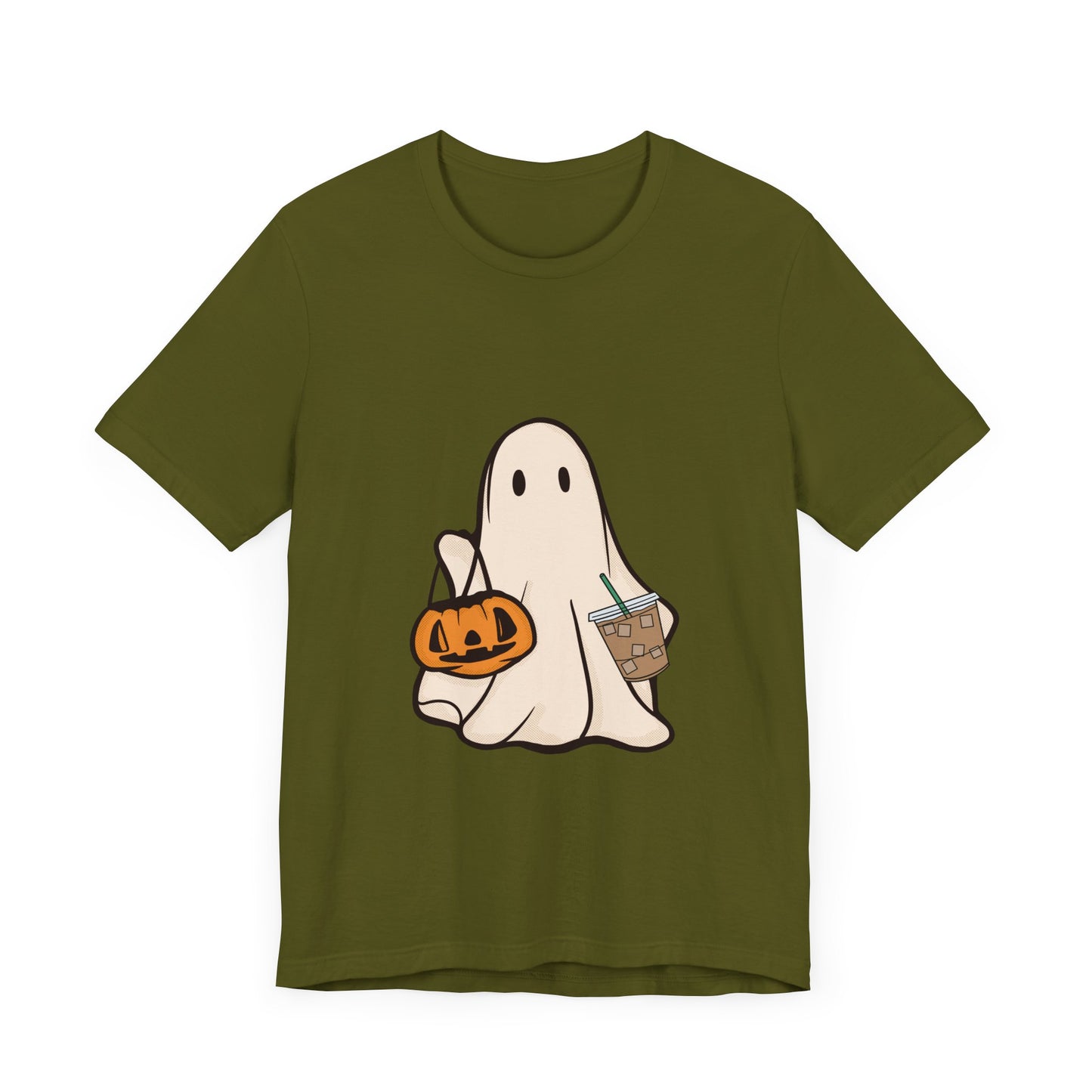 Сute Ghost Coffee Shirt Unisex Jersey Short Sleeve Tee