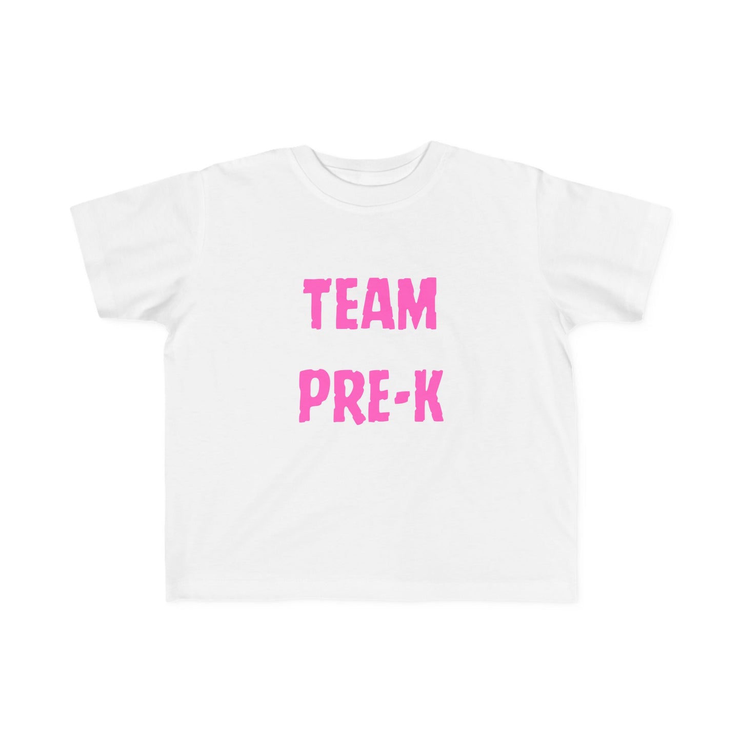 Pink Letters Pre-k Team Toddler Fine Jersey Tee