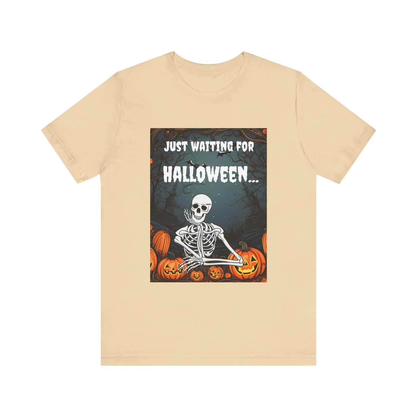 Just Waiting For Halloween Funny  Unisex Jersey Short Sleeve Tee