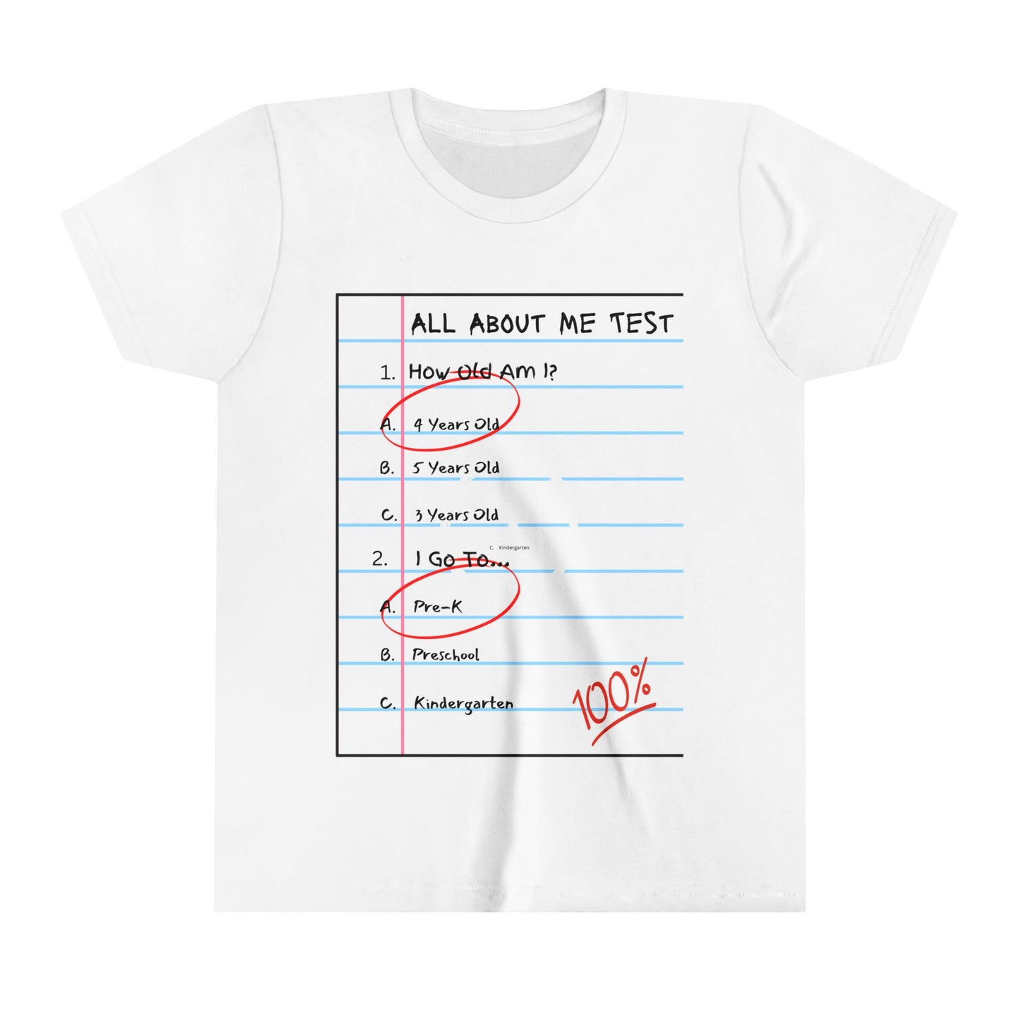 All About Me Test Pre-K Short Sleeve Tee