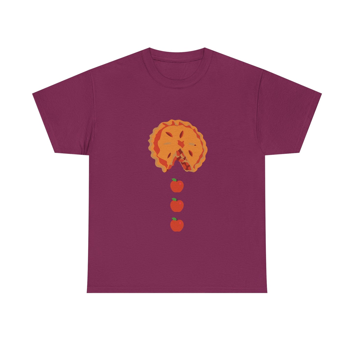Apple Pacman Unisex Tee - Fun Fall Thanksgiving Theme Shirt