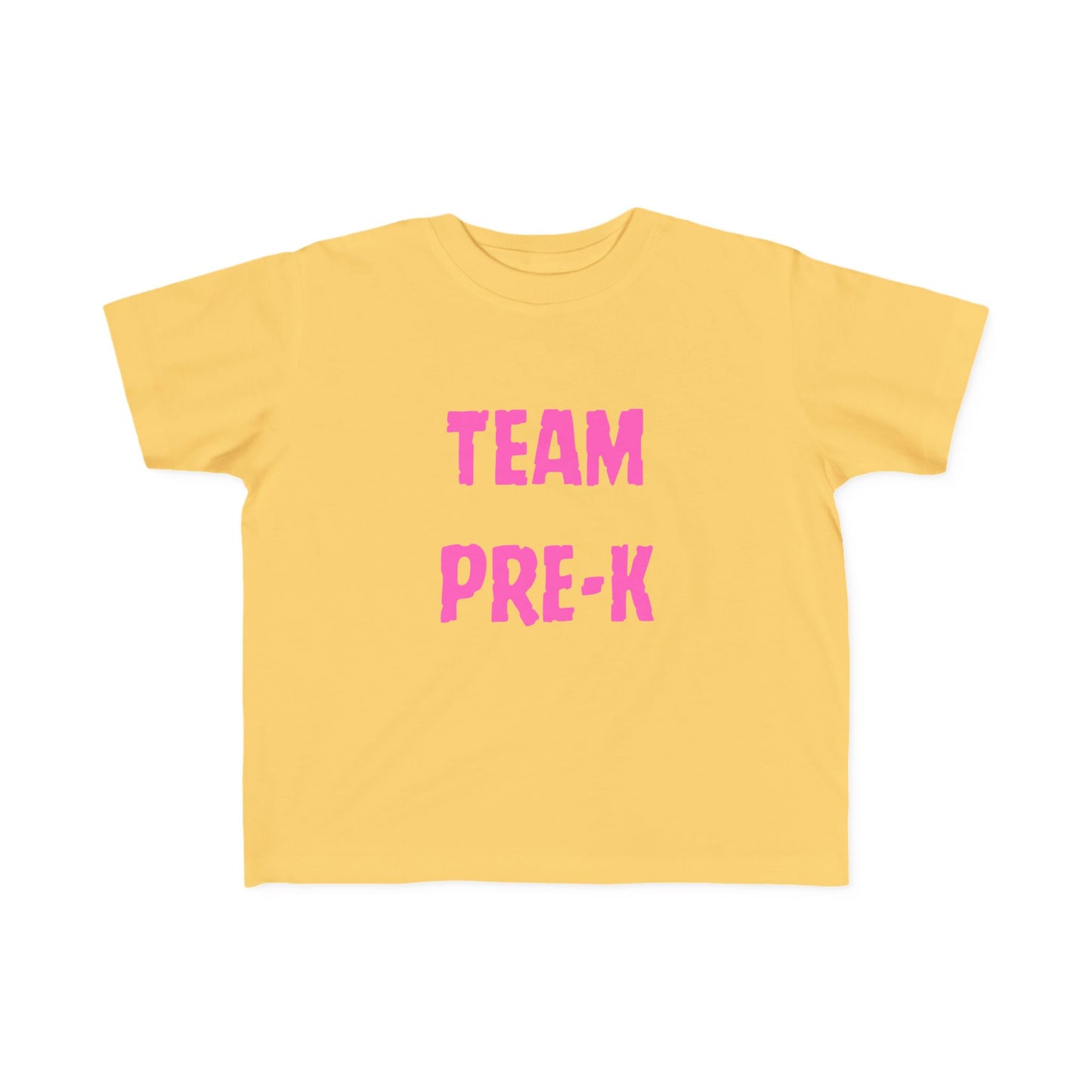 Pink Letters Pre-k Team Toddler Fine Jersey Tee