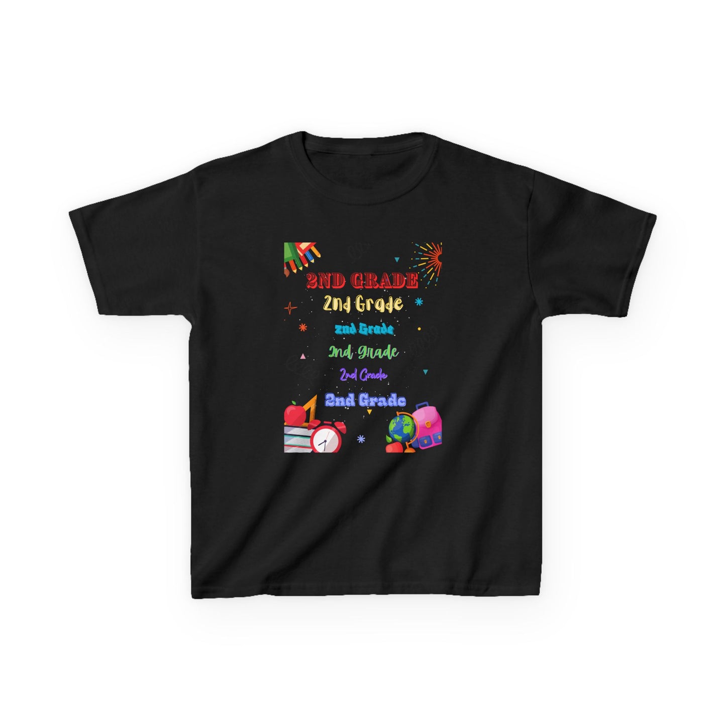 2nd Grade Kids Tee Fun & Colorful Heavy Cotton™ Shirt