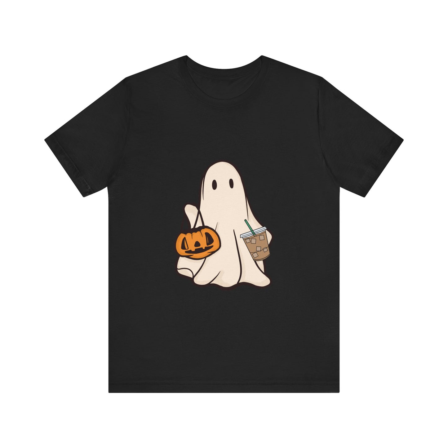 Сute Ghost Coffee Shirt Unisex Jersey Short Sleeve Tee