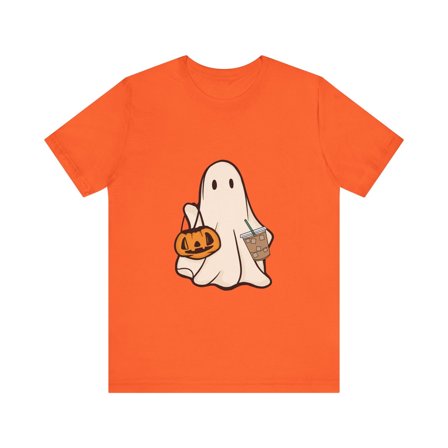 Сute Ghost Coffee Shirt Unisex Jersey Short Sleeve Tee