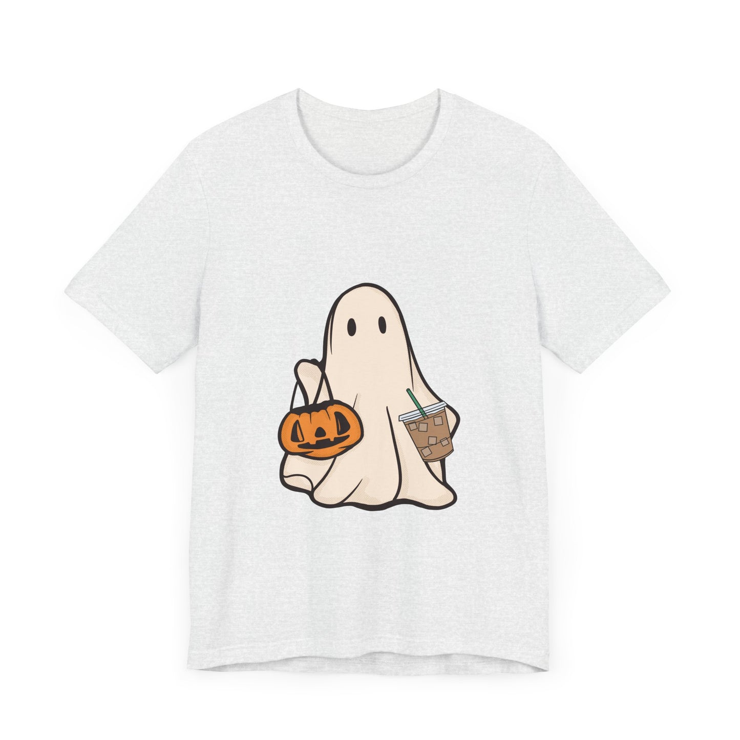 Сute Ghost Coffee Shirt Unisex Jersey Short Sleeve Tee