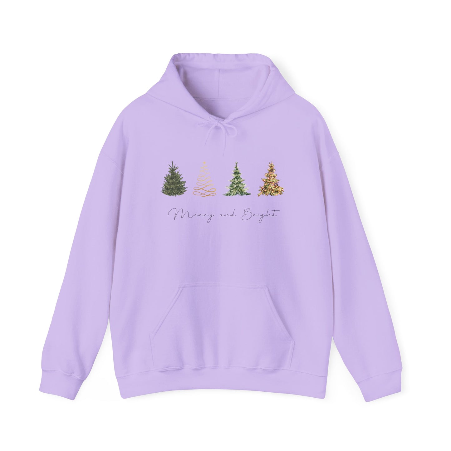 Merry and Bright Trees, Women's Christmas Shirt, Womans Holiday Shirt,Christmas Gift,Chic Winter Shirt,Cute Holiday Tee,Christmas Tree Shirt (3531 x 2352 px) Hooded Sweatshirt