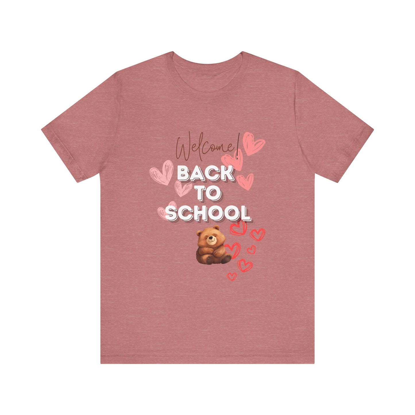 Welcome Back To School Girl Jersey Short Sleeve Tee