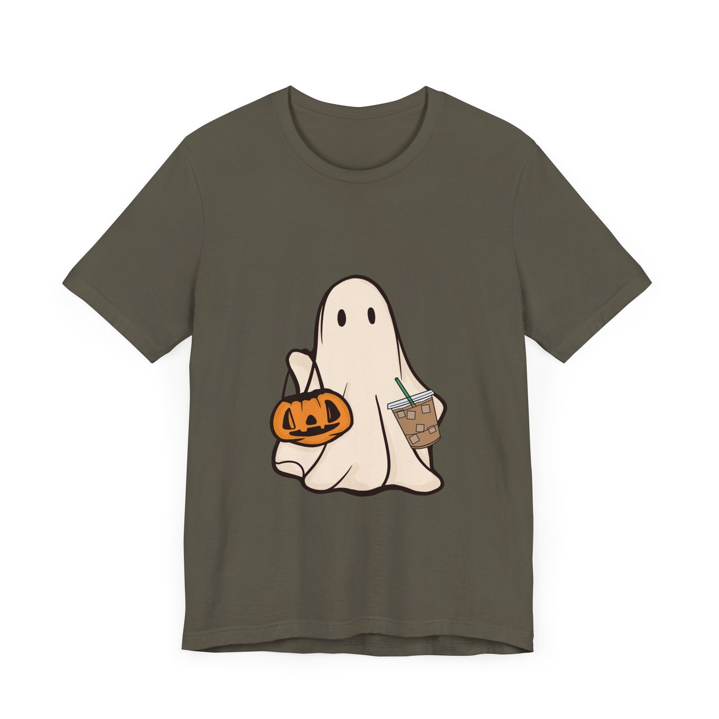 Сute Ghost Coffee Shirt Unisex Jersey Short Sleeve Tee