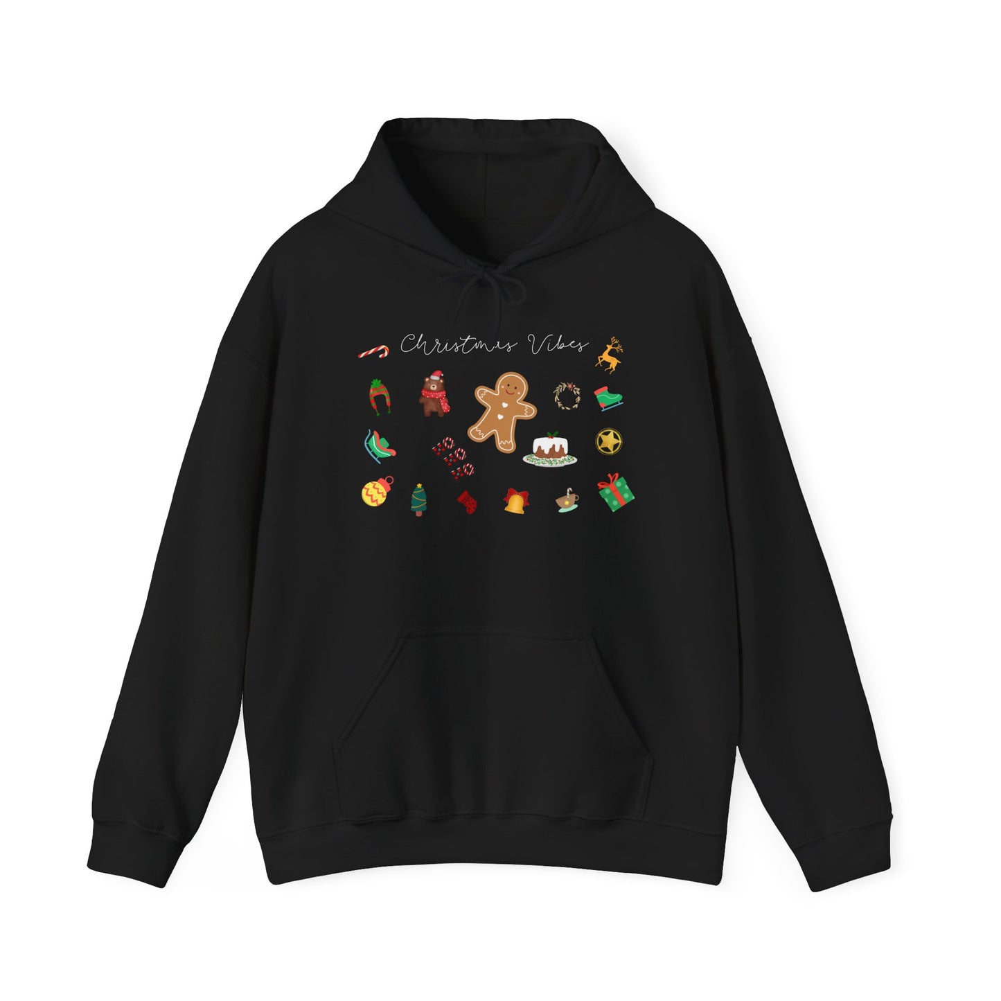 Christmas Vibes Sweatshirt, Merry Christmas, Christmas RETRO Outfit  Hooded Sweatshirt