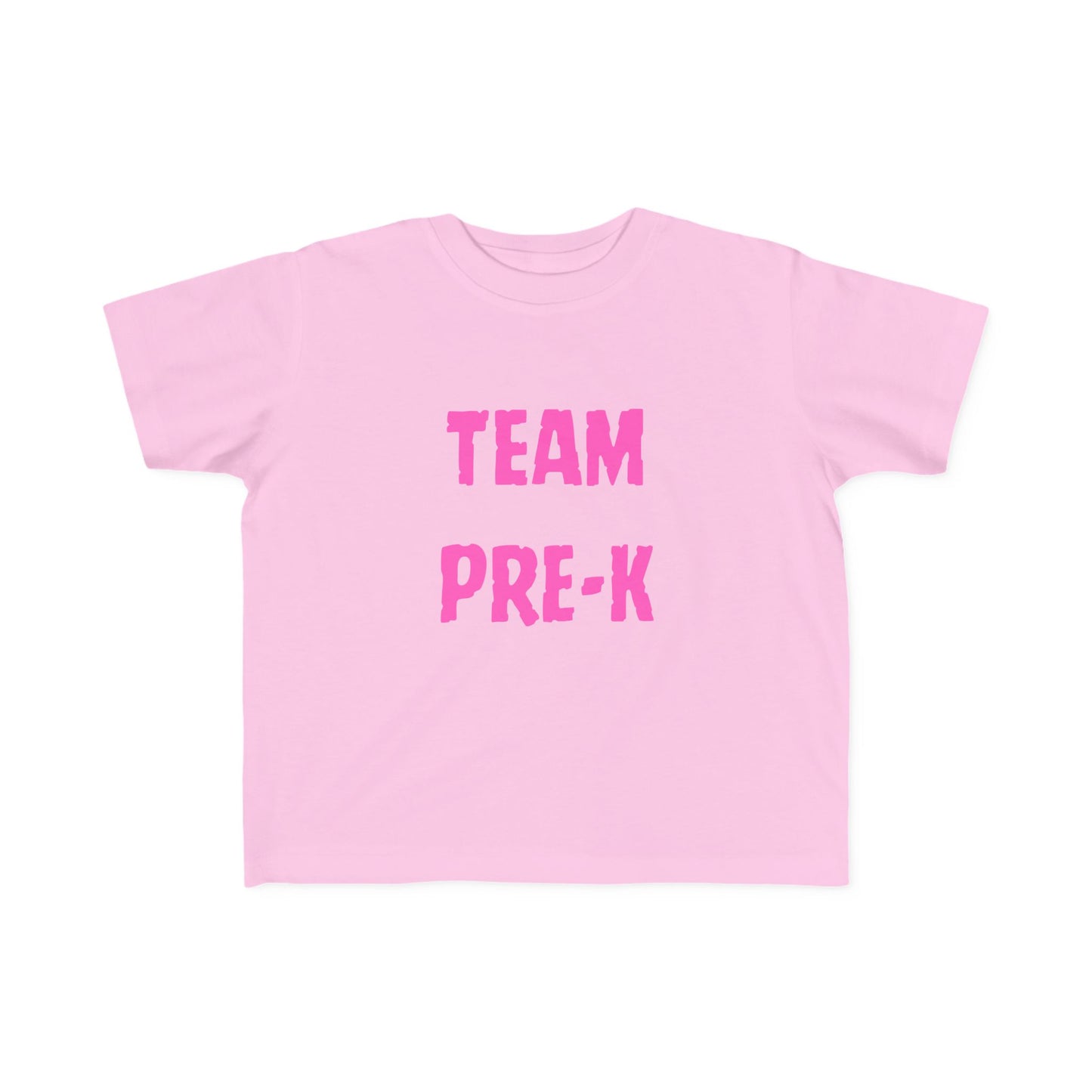 Pink Letters Pre-k Team Toddler Fine Jersey Tee