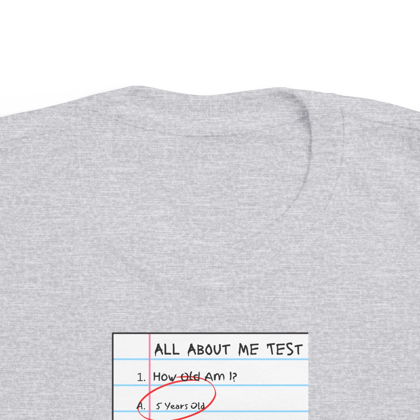 All About Me Test Kindergarten Toddler Fine Jersey Tee