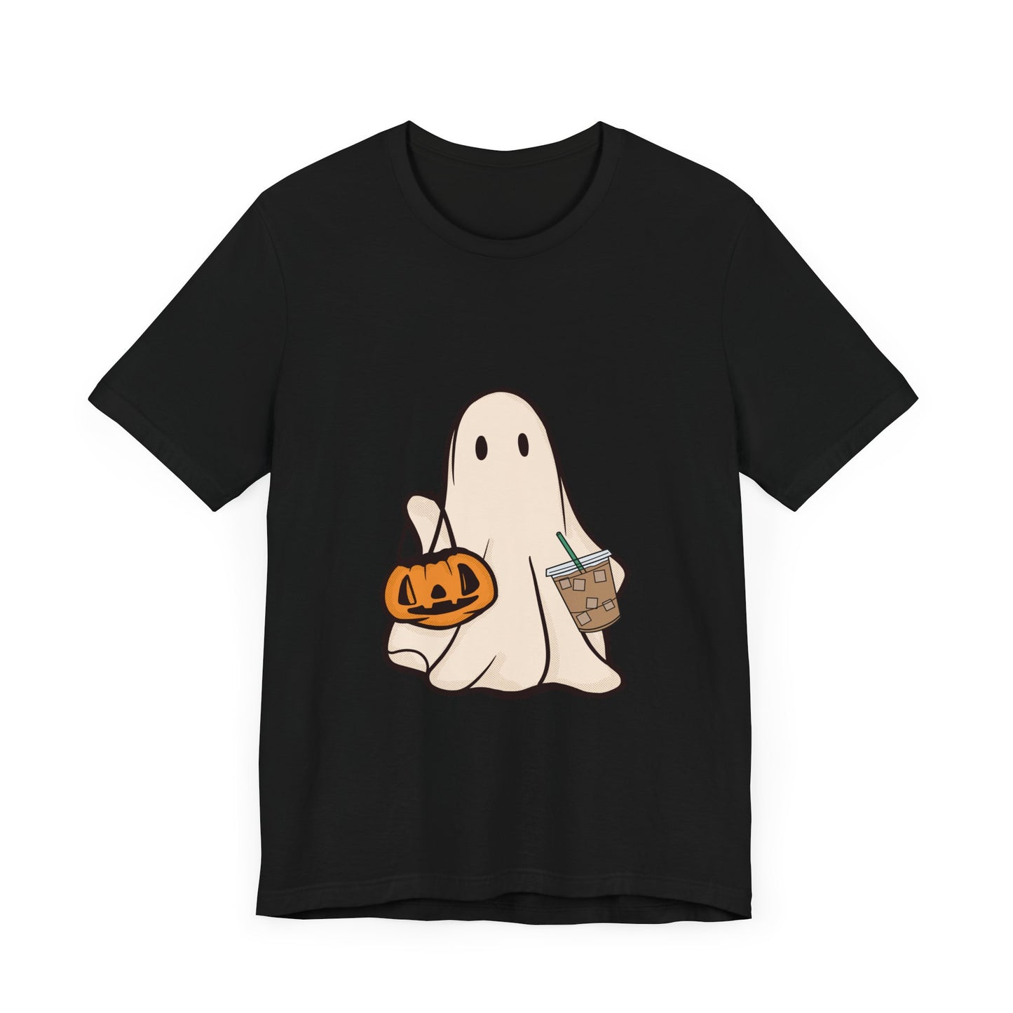 Сute Ghost Coffee Shirt Unisex Jersey Short Sleeve Tee