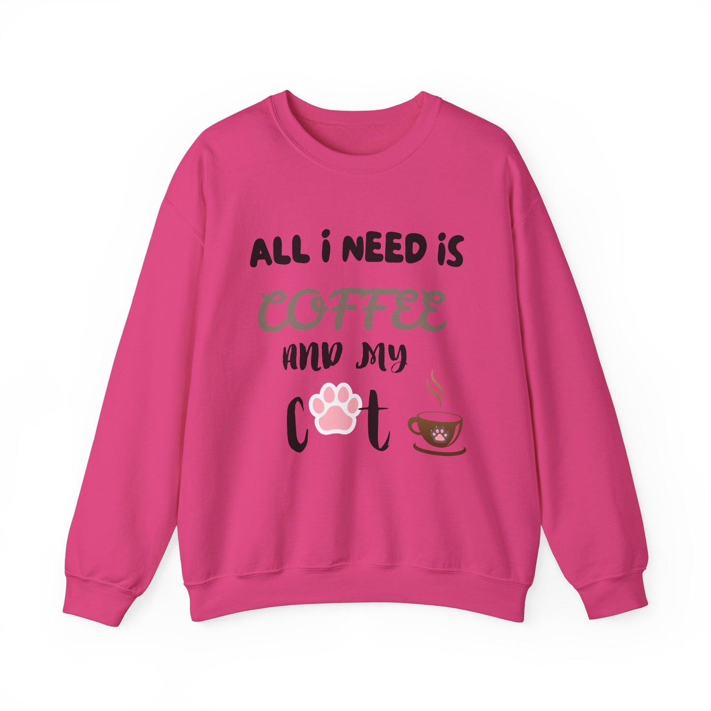 All I Need Is Coffee And My Cat Sweatshirt, Coffee Lover Shirt, Cat Lover Shirt, Cat Mom Sweater, Cat Dad, Cat Mom Gift, Cat Lover