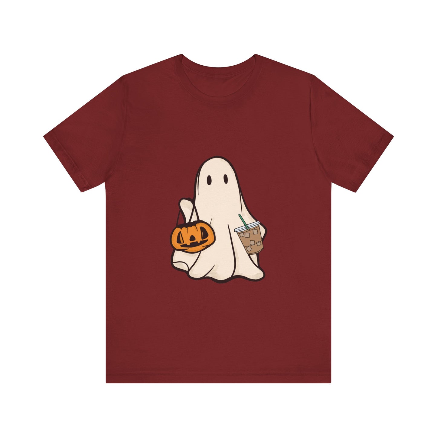 Сute Ghost Coffee Shirt Unisex Jersey Short Sleeve Tee