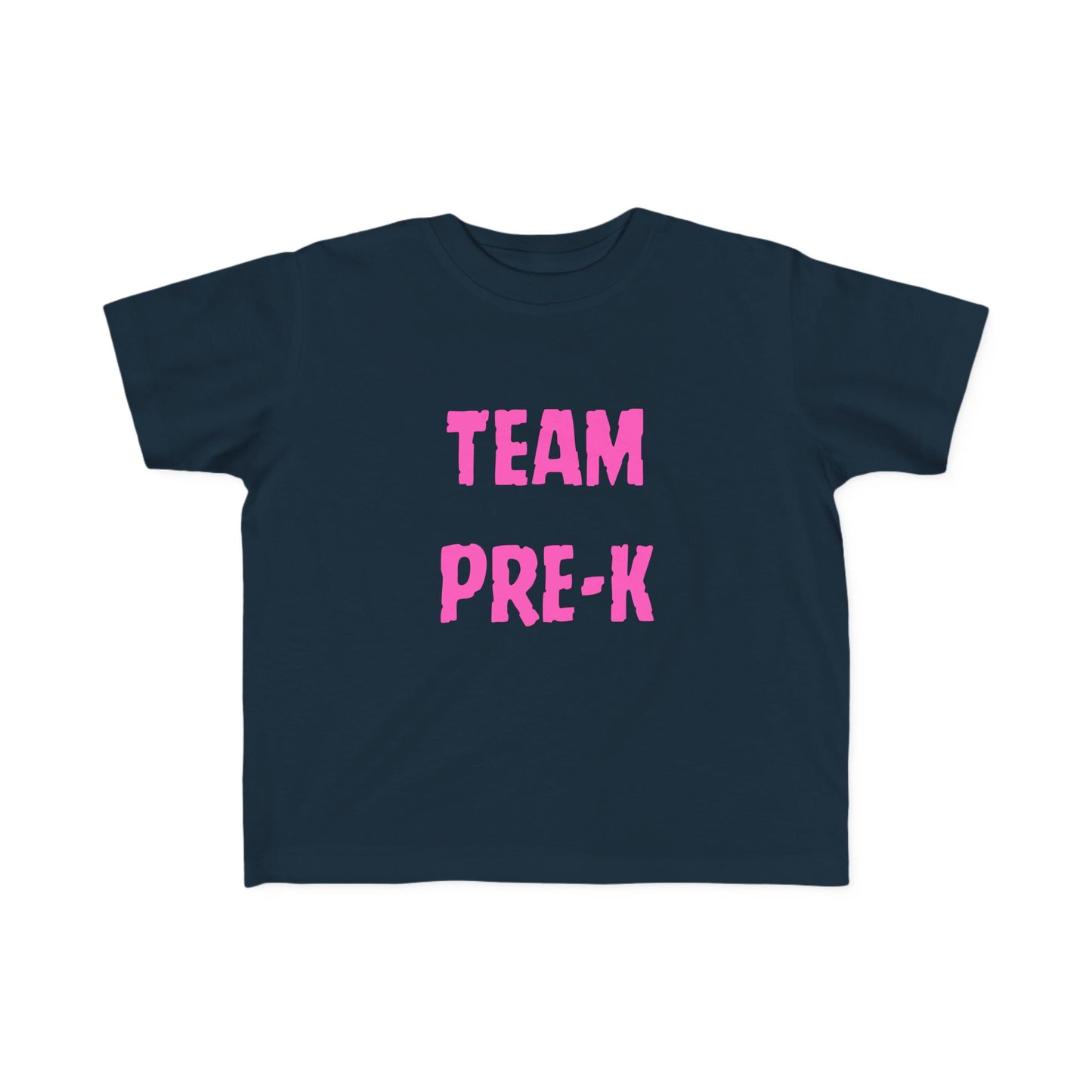 Pink Letters Pre-k Team Toddler Fine Jersey Tee