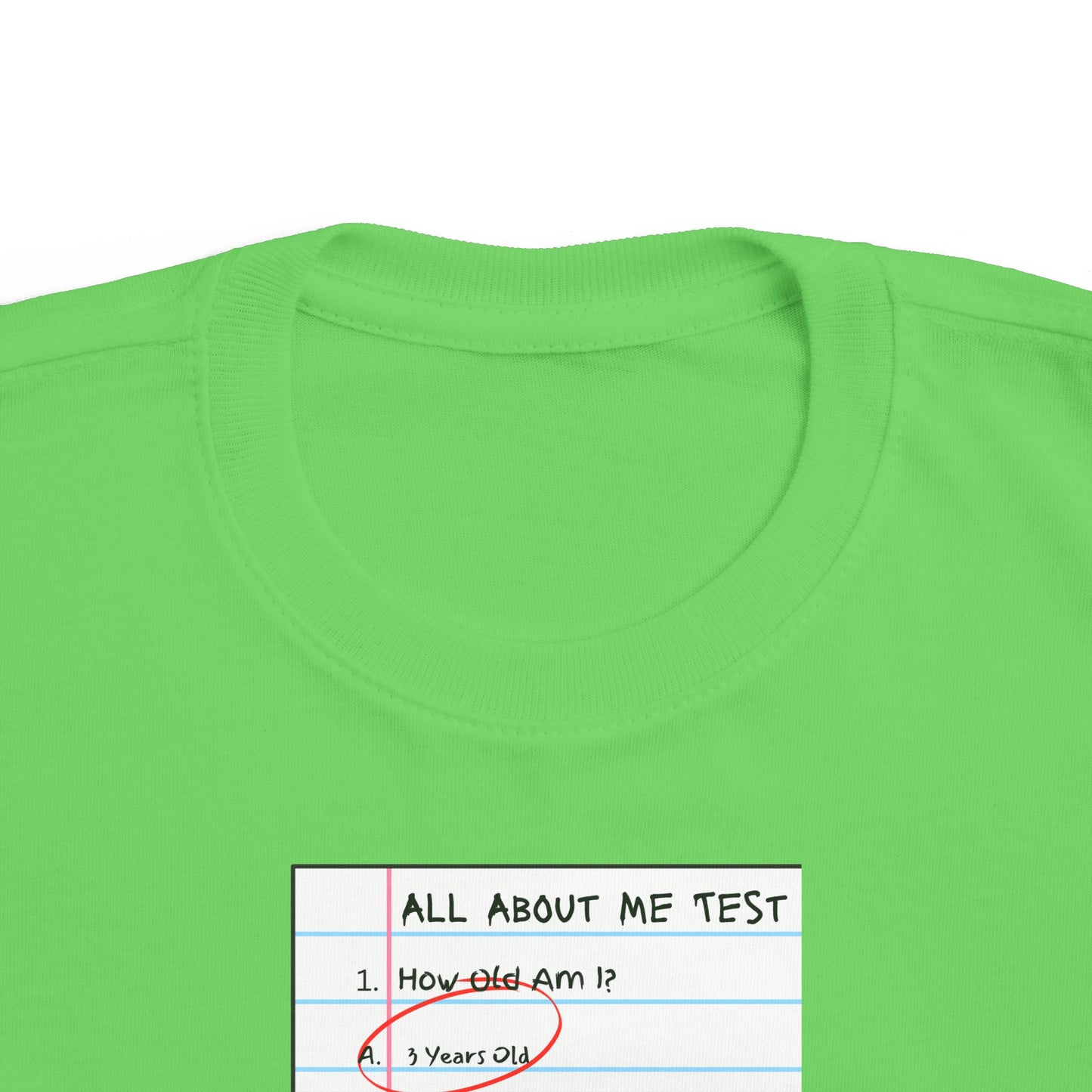 All About Me Test Preschool Toddler Fine Jersey Tee