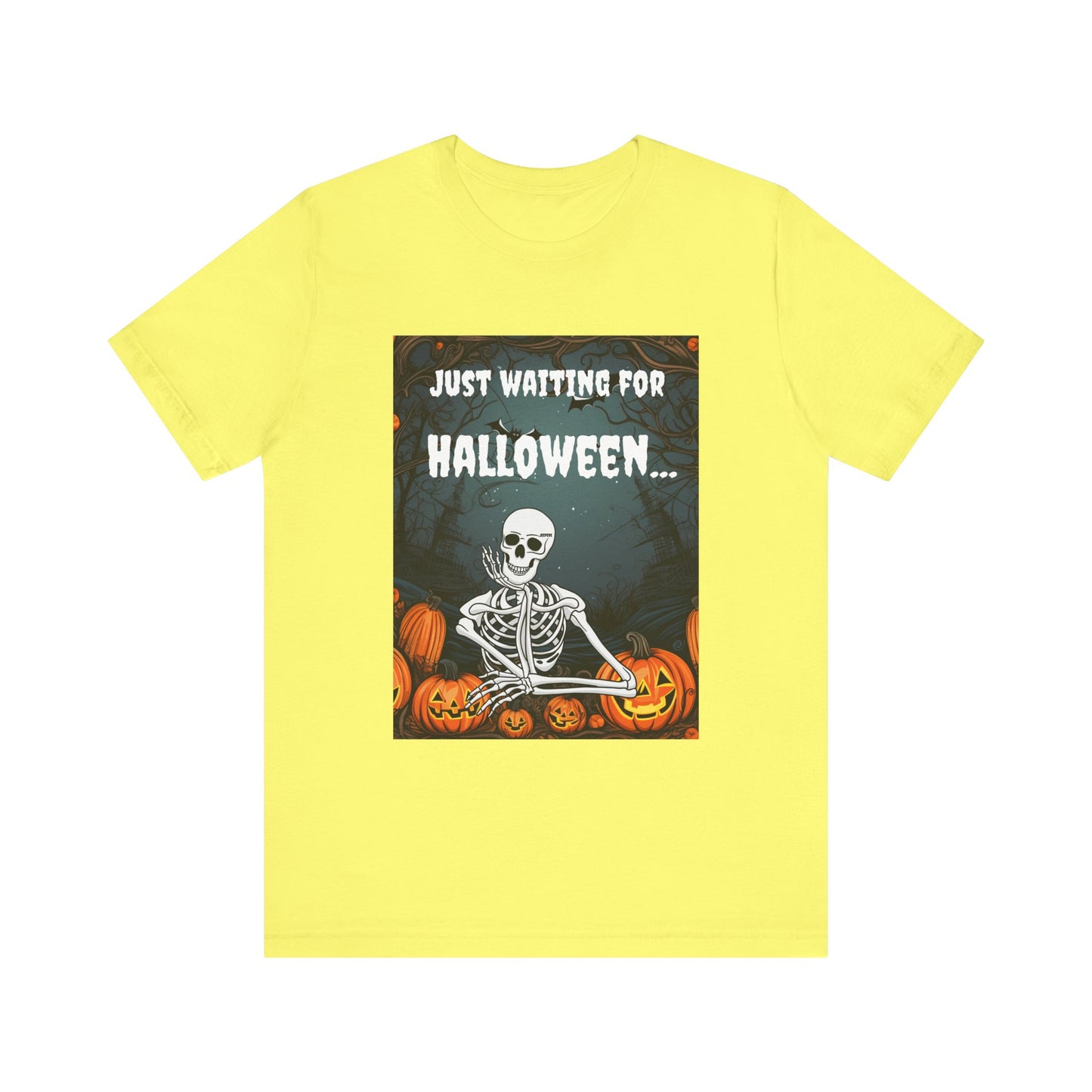 Just Waiting For Halloween Funny  Unisex Jersey Short Sleeve Tee