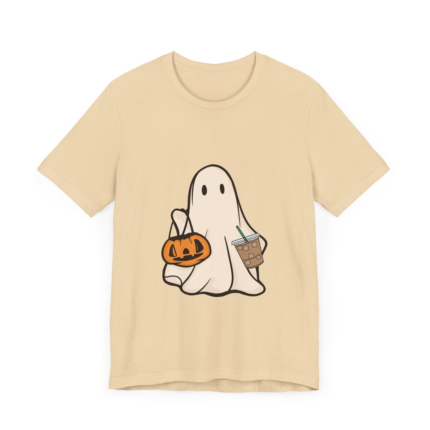 Сute Ghost Coffee Shirt Unisex Jersey Short Sleeve Tee