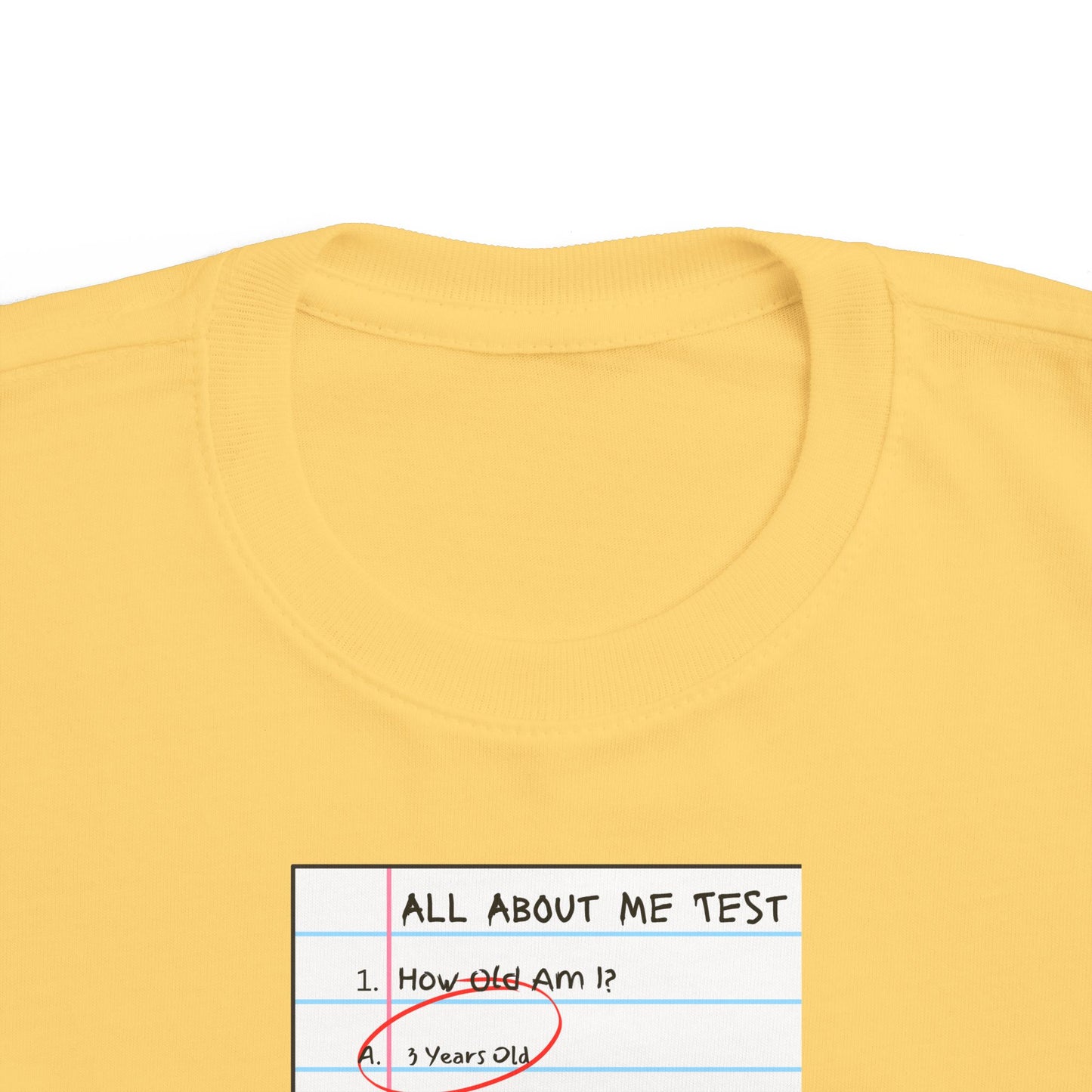 All About Me Test Preschool Toddler Fine Jersey Tee