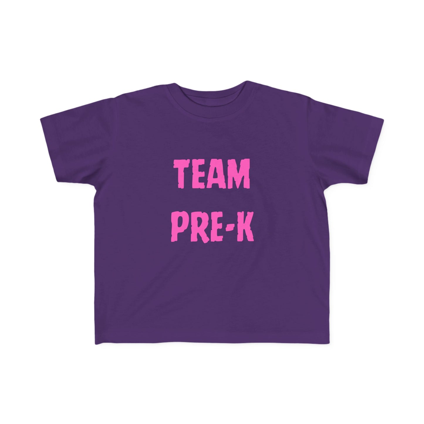 Pink Letters Pre-k Team Toddler Fine Jersey Tee