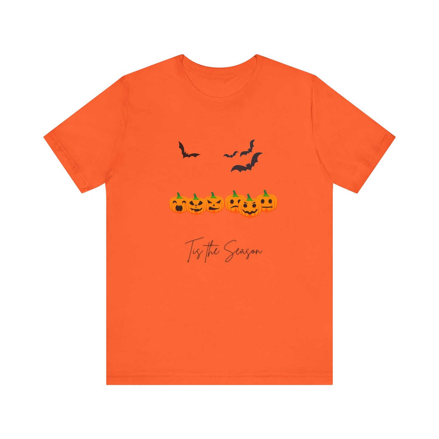 Tis The Season Halloween Golden Pumpkins Unisex Jersey Short Sleeve Tee