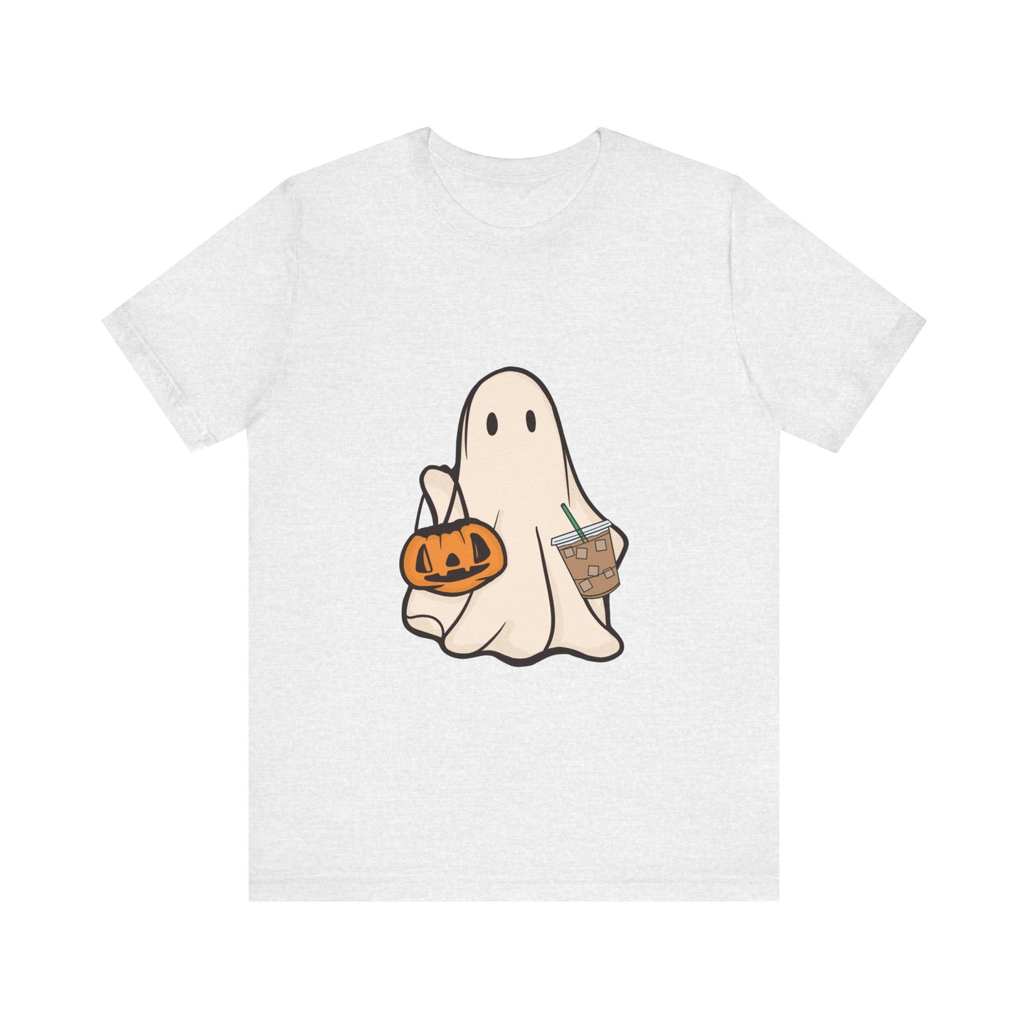 Сute Ghost Coffee Shirt Unisex Jersey Short Sleeve Tee