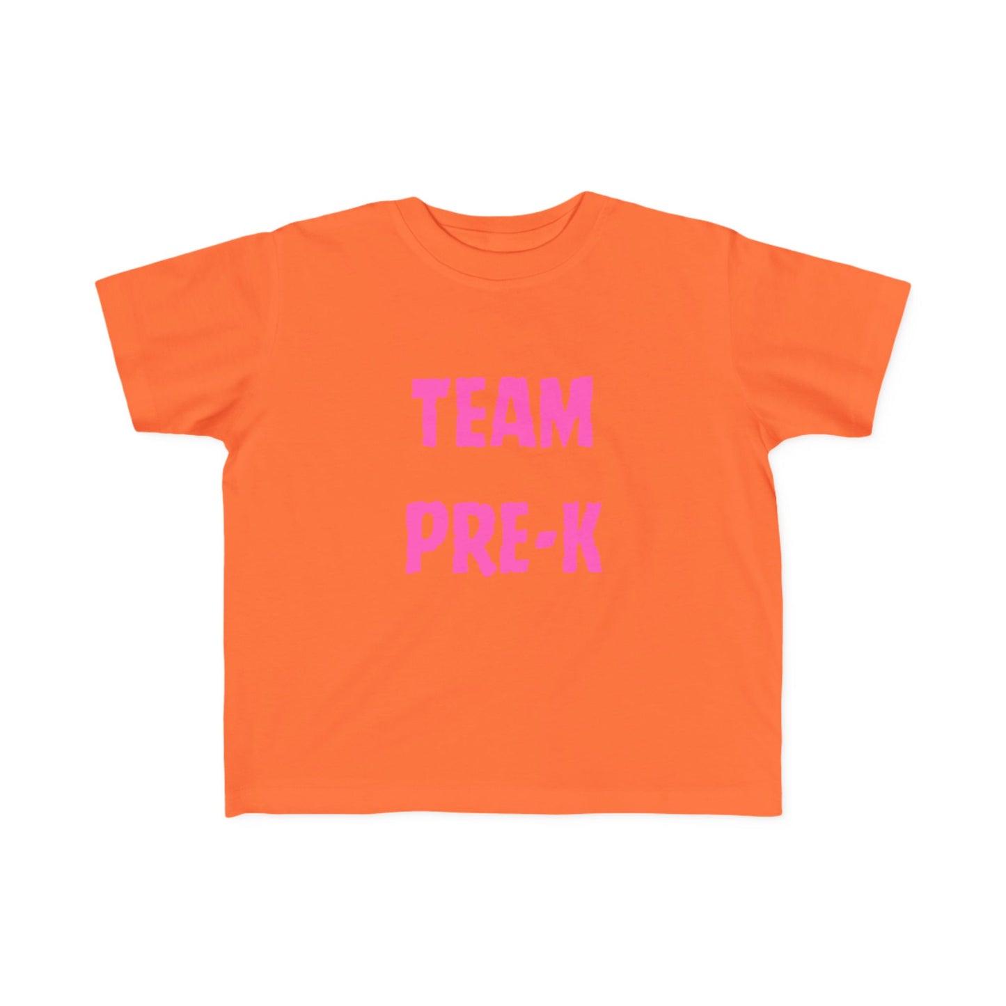 Pink Letters Pre-k Team Toddler Fine Jersey Tee