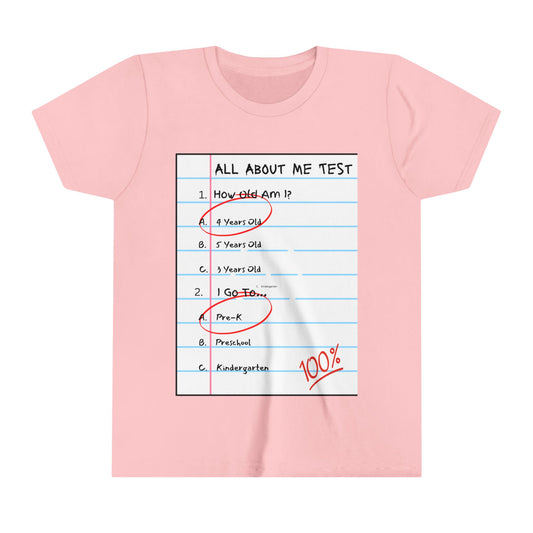 All About Me Test Pre-K Short Sleeve Tee