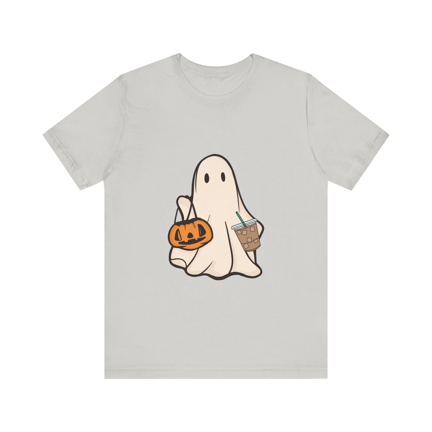 Сute Ghost Coffee Shirt Unisex Jersey Short Sleeve Tee