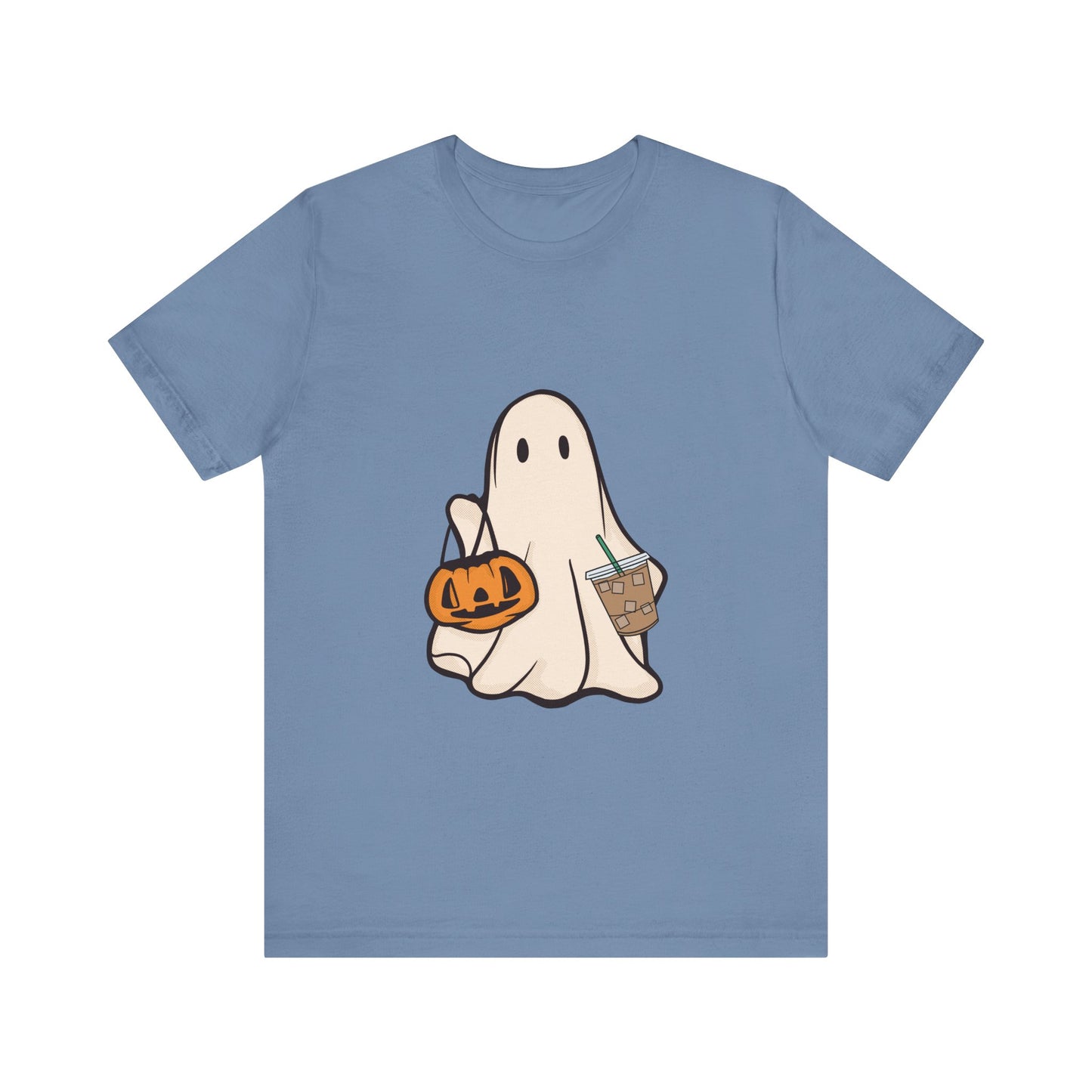 Сute Ghost Coffee Shirt Unisex Jersey Short Sleeve Tee