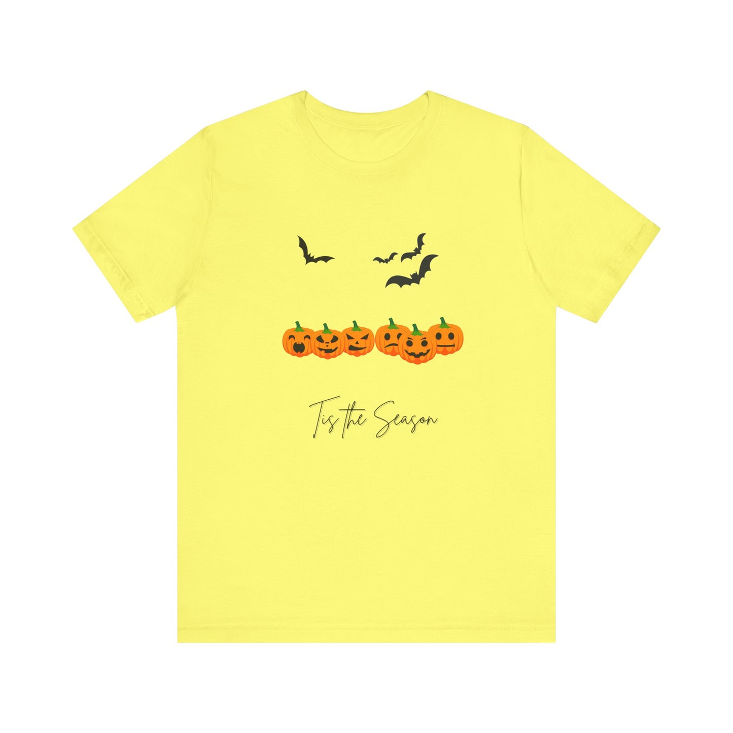 Tis The Season Halloween Golden Pumpkins Unisex Jersey Short Sleeve Tee