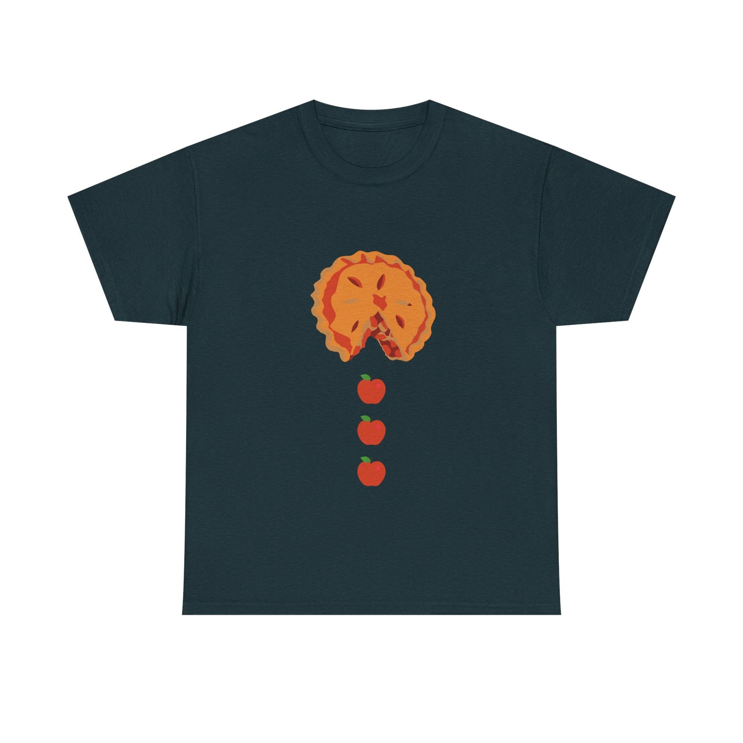 Apple Pacman Unisex Tee - Fun Fall Thanksgiving Theme Shirt