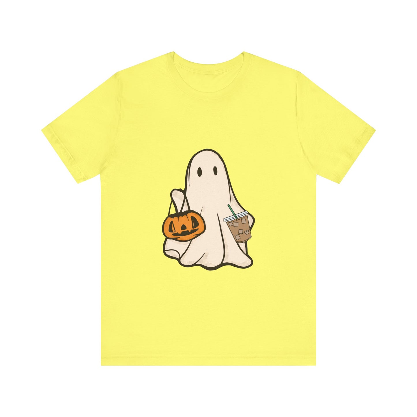 Сute Ghost Coffee Shirt Unisex Jersey Short Sleeve Tee