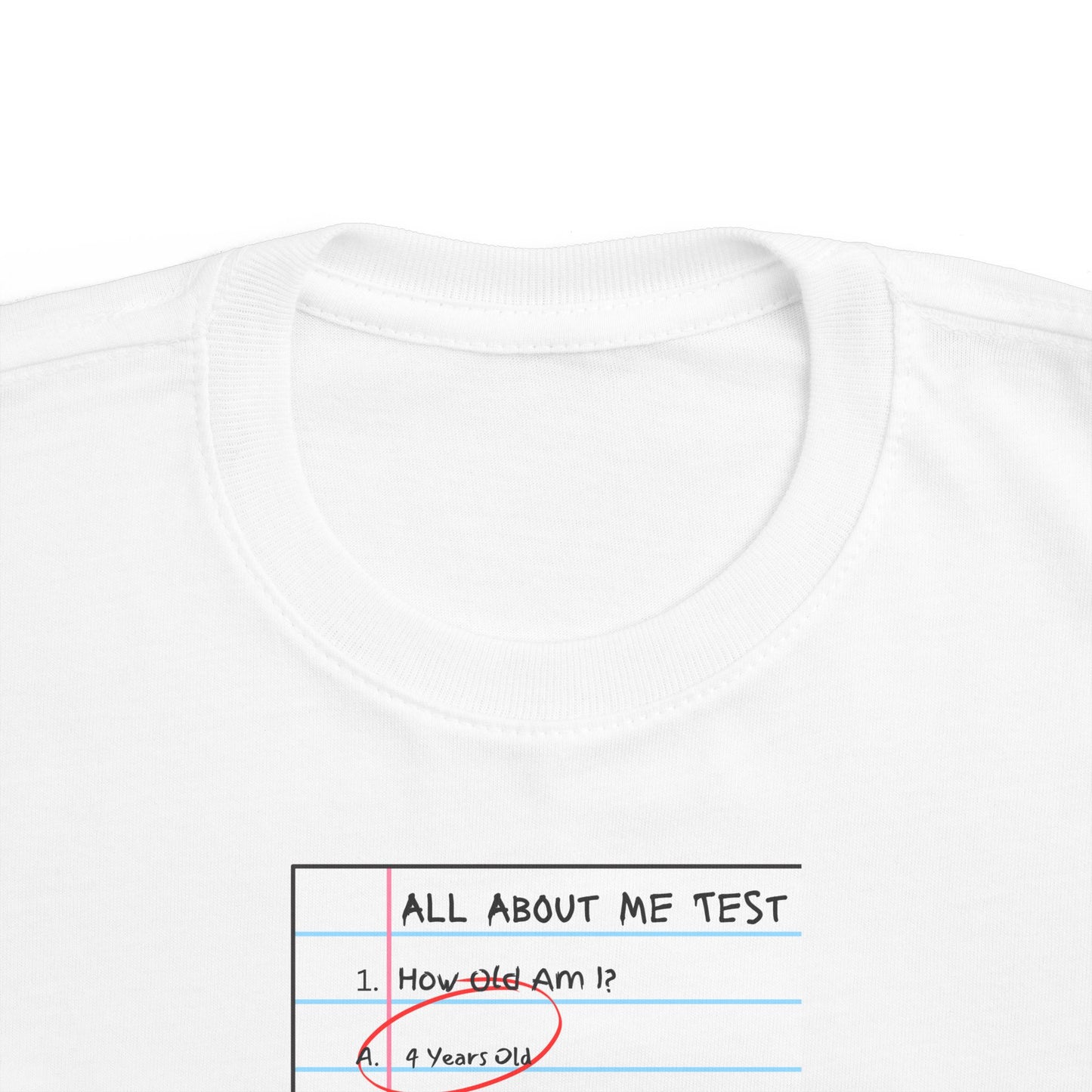 All About Me Test Pre-K Toddler Fine Jersey Tee