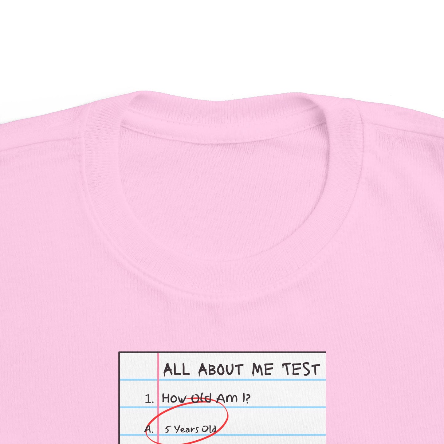 All About Me Test Kindergarten Toddler Fine Jersey Tee