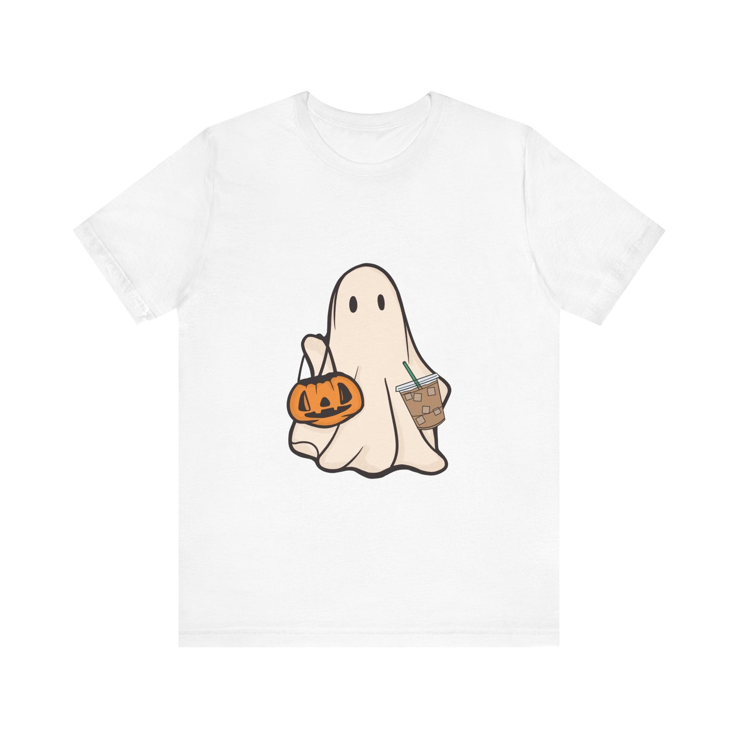 Сute Ghost Coffee Shirt Unisex Jersey Short Sleeve Tee