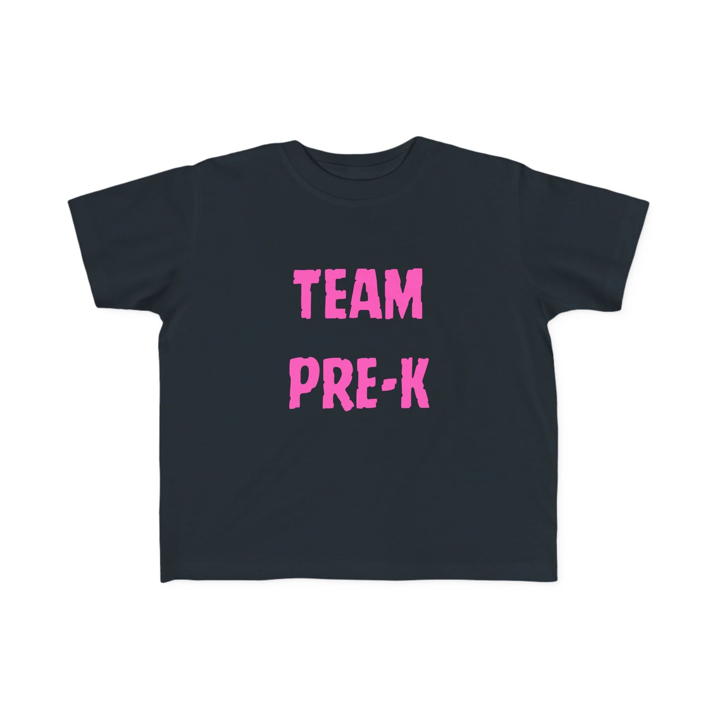 Pink Letters Pre-k Team Toddler Fine Jersey Tee