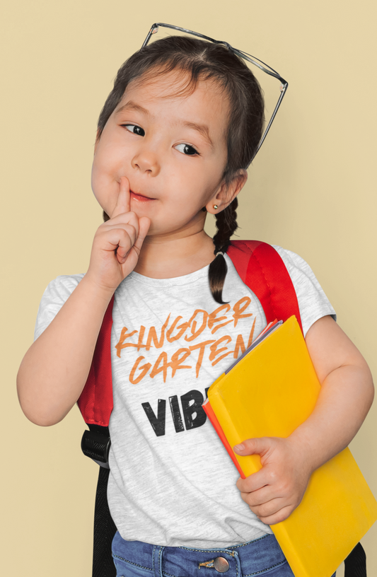Kindergarten Vibes-Toddler Short Sleeve Tee,KindergartenVibes,KindergartenTee,ToddlerFashion,KidsApparel,BackToSchoolToddler,CuteKidsClothes,FirstDayOfK,LittleLearne