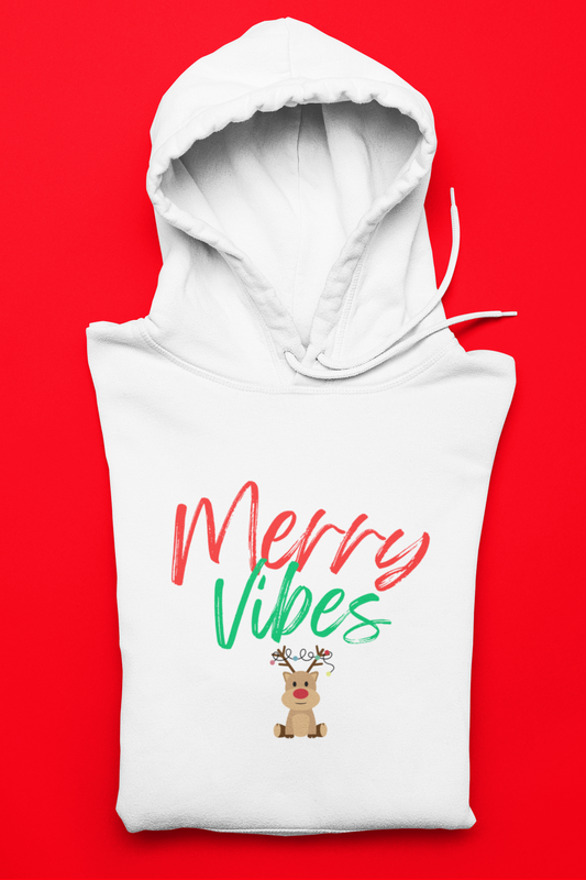 Merry Vibes Hoodie, Merry Vibes Sweatshirt, Christmas Family, Christmas Women, Funny Christmas Sweater, Christmas Vibe, Merry Christmas Hooded Sweatshirt