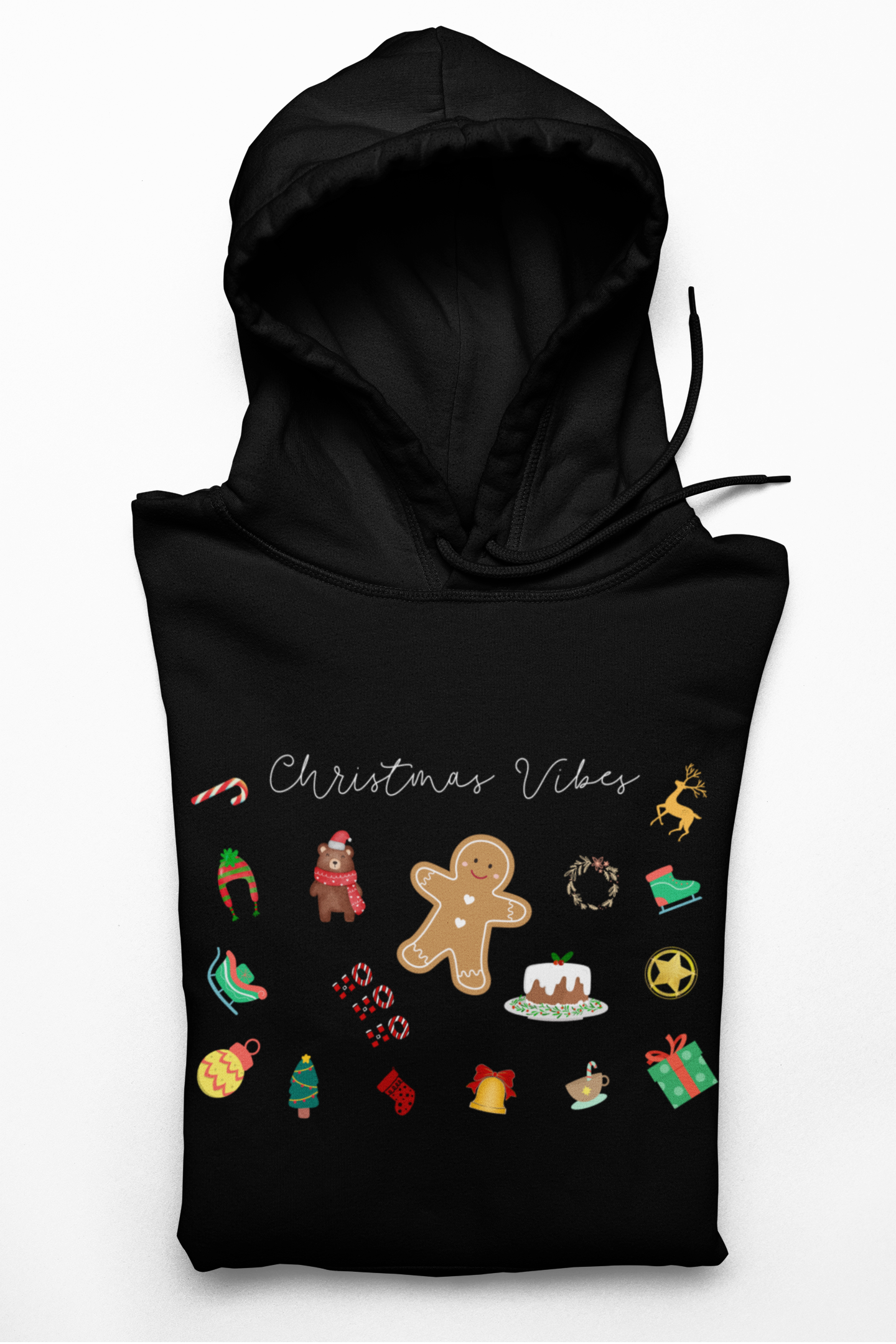 Christmas Vibes Sweatshirt, Merry Christmas, Christmas RETRO Outfit  Hooded Sweatshirt