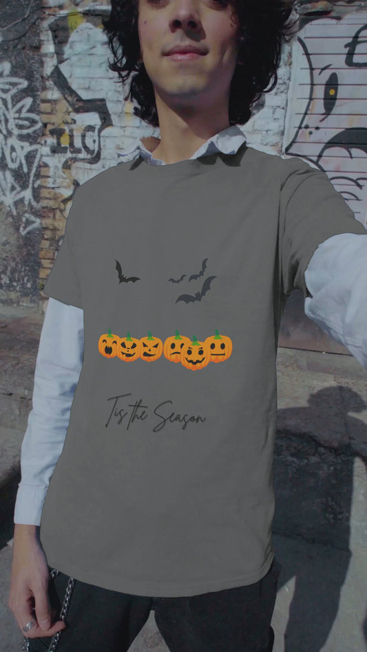 Tis The Season Halloween Golden Pumpkins Unisex Jersey Short Sleeve Tee